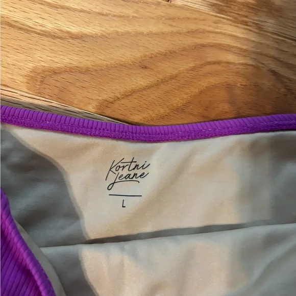 Kortni Jeane Violet Peplum Bikini Bottom - Picture 3 of 3